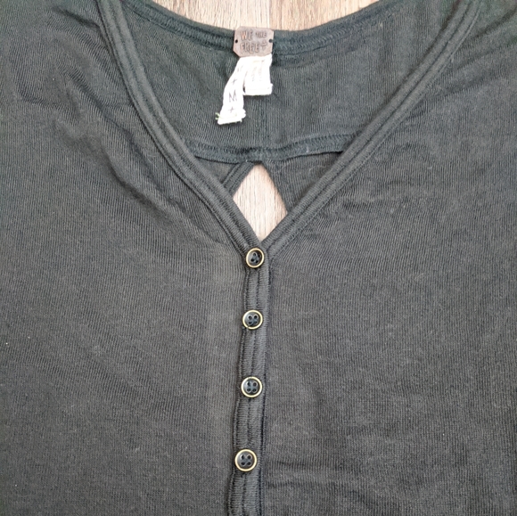 We The Free Forest Green Cross Back Long Sleeve M - Picture 3 of 6